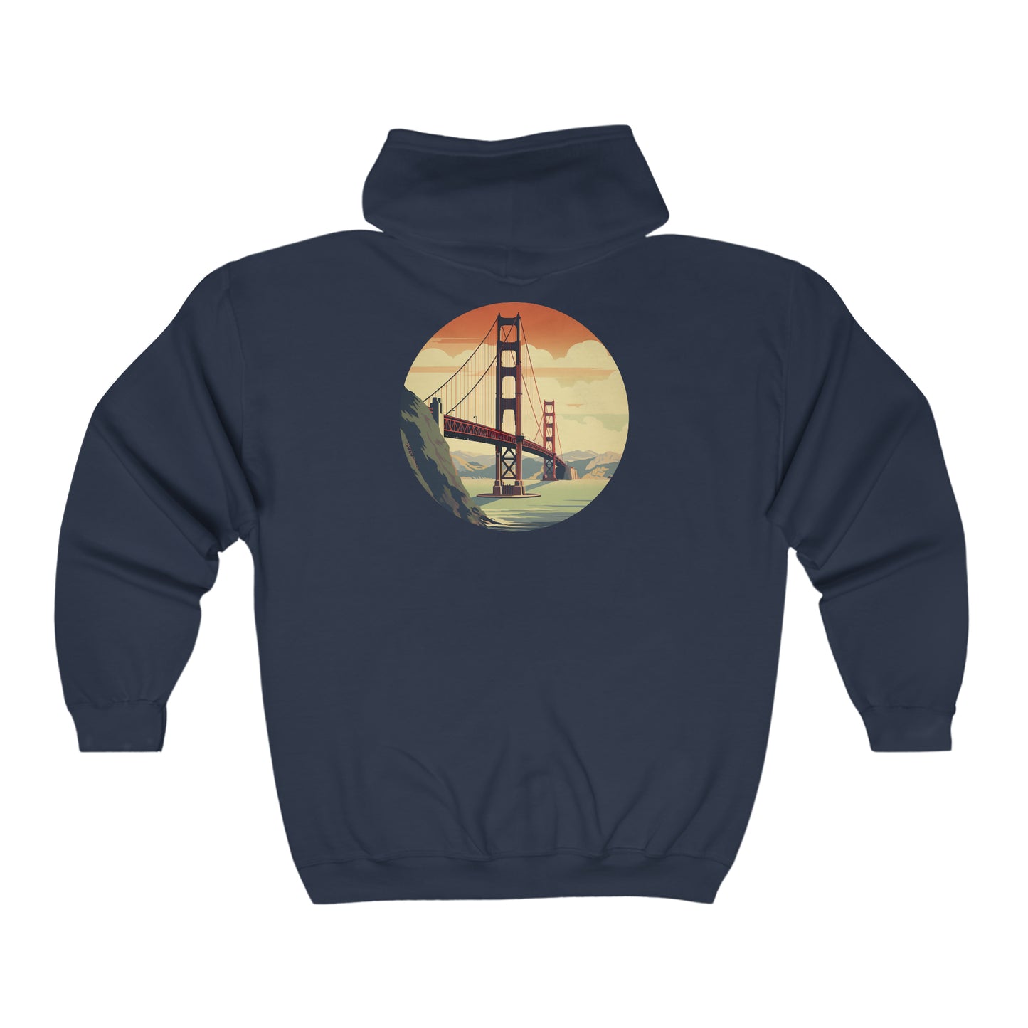 Golden Gate Bridge Zippered Hoodie