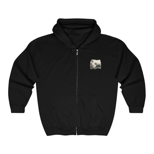 Bear-Zippered Hoodie