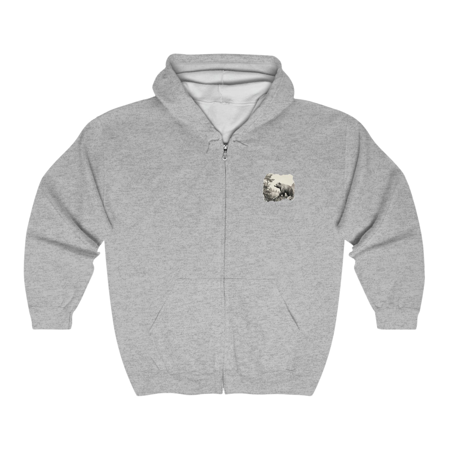 Bear-Zippered Hoodie